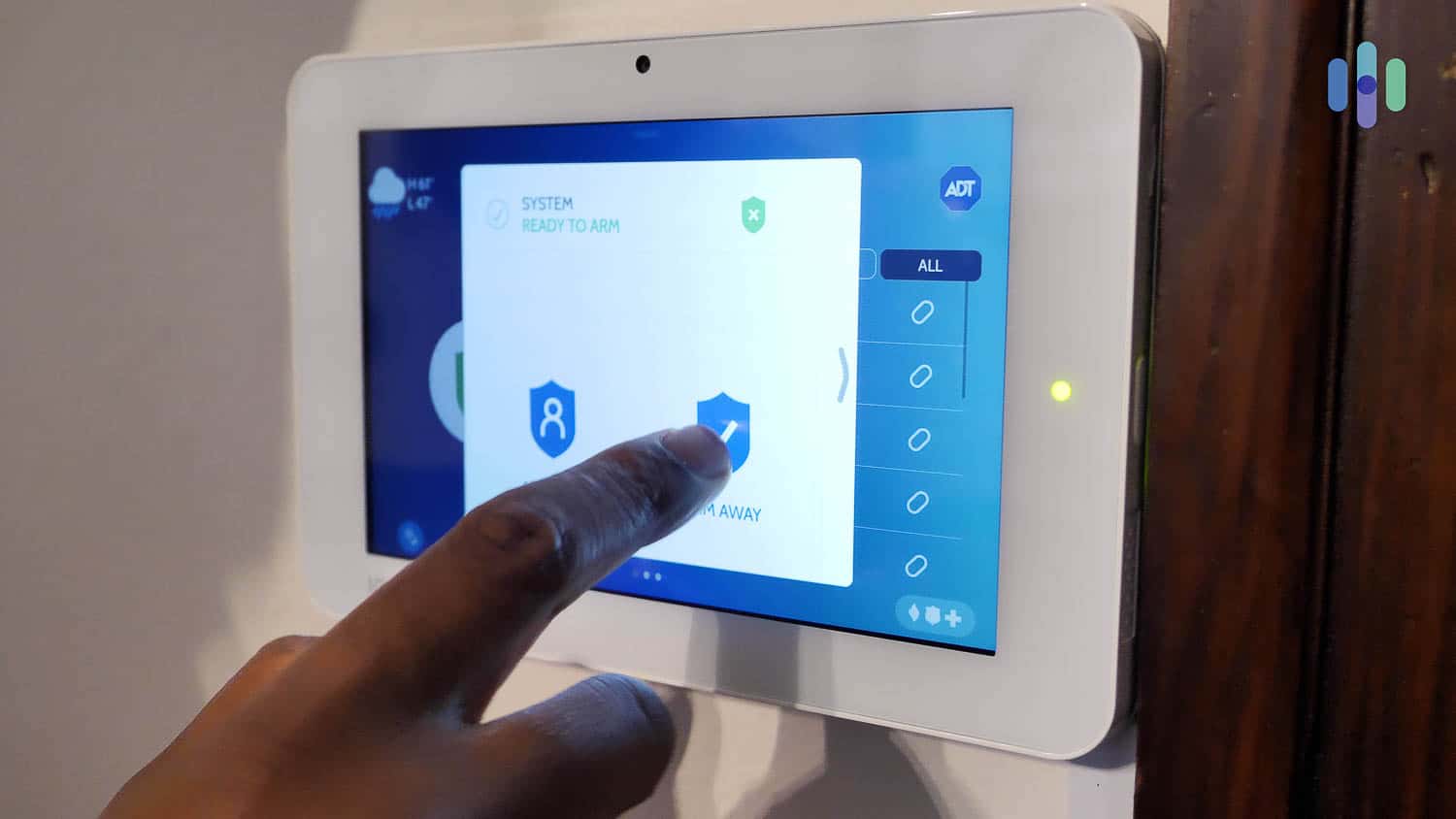 Arming the ADT Home Security Control Panel