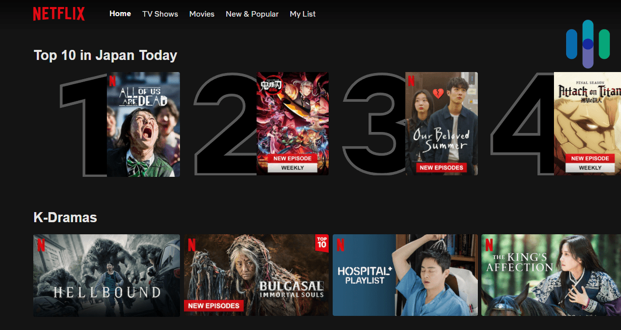 Hola VPN - Netflix Top 10 in Japan