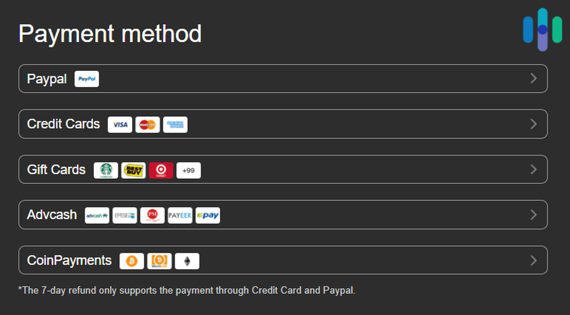 X-VPN Payment Methods