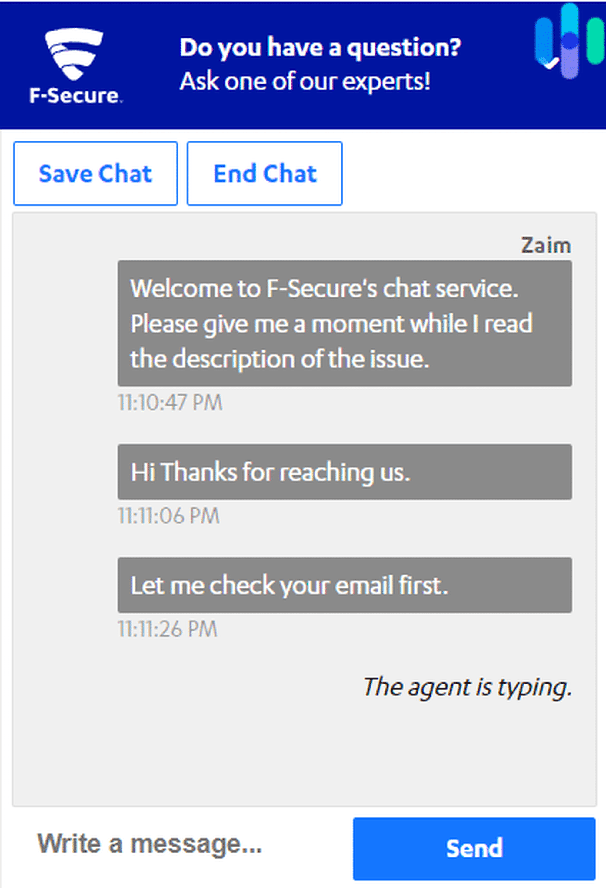 F-Secure Live Chat