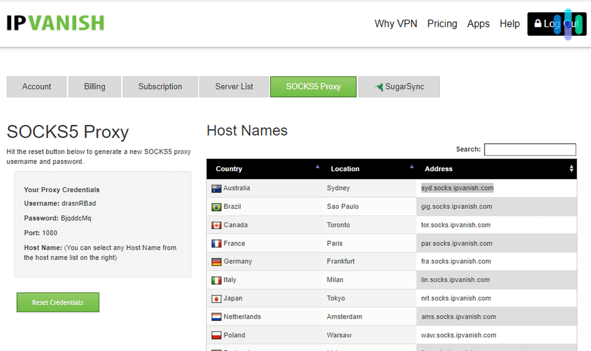 Proxy ipvanish