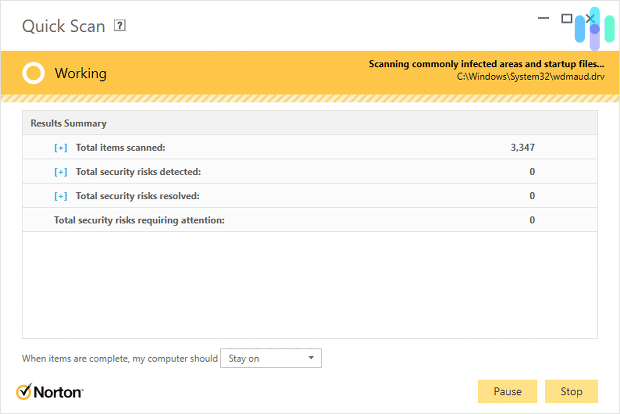Norton Quick Scan