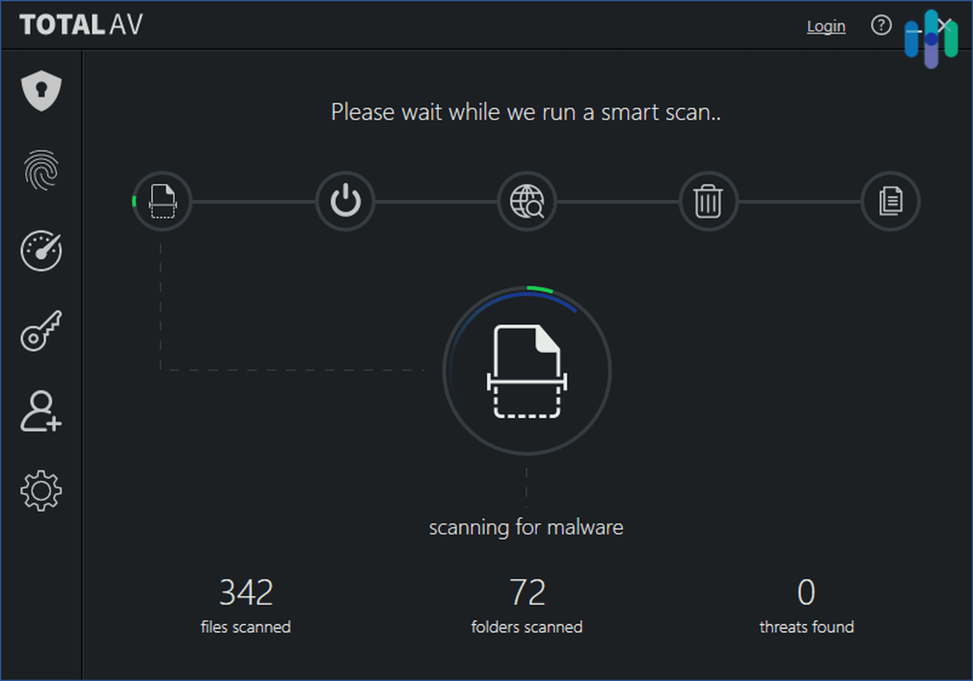 TotalAV scanning for malware