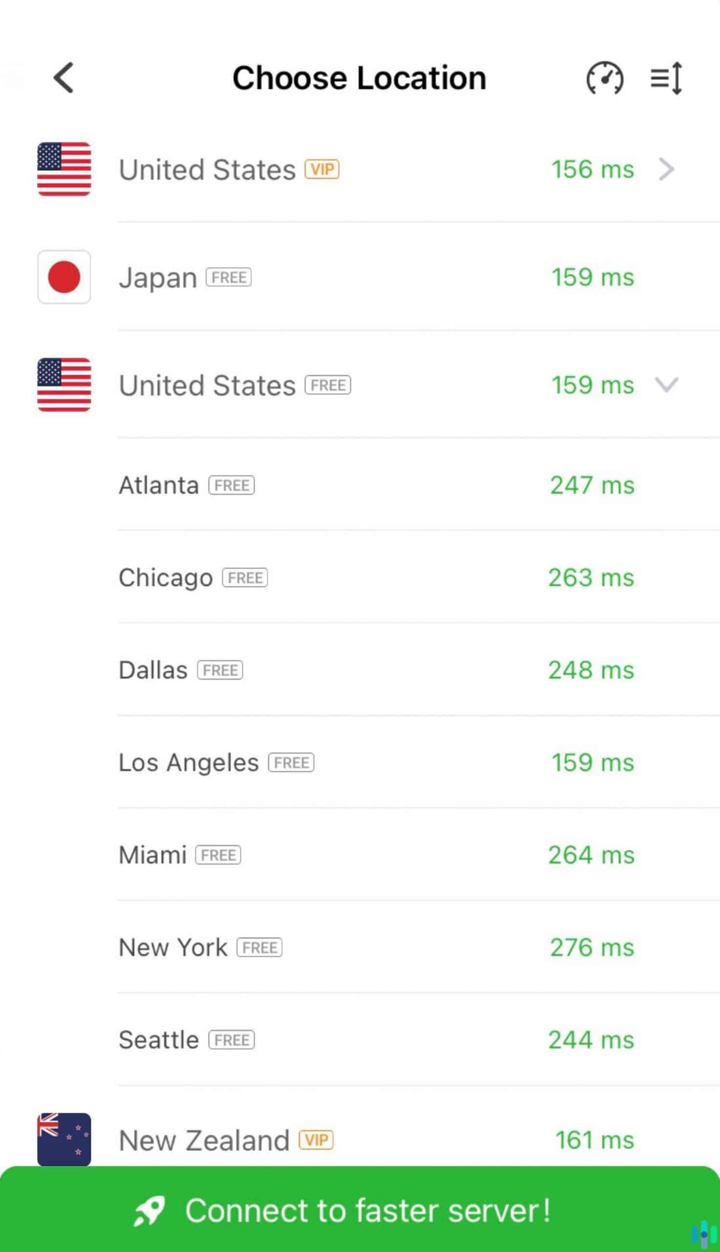 UFO VPN Servers in the U.S