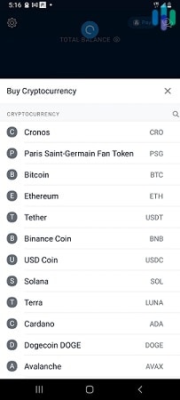 Crypto.com Coin List
