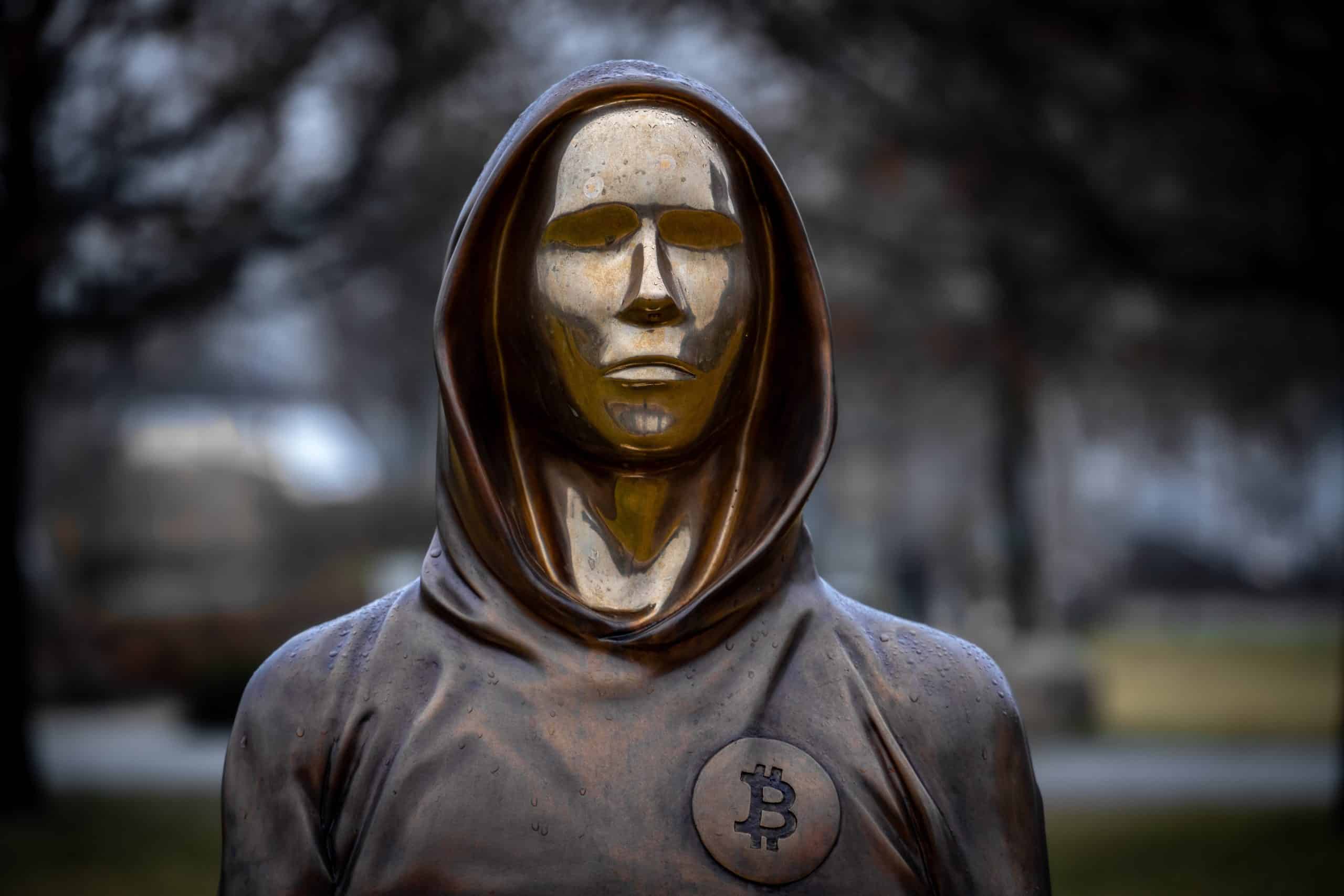 Bitcoin statue