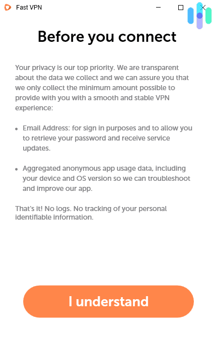 FastVPN privacy and transparency information