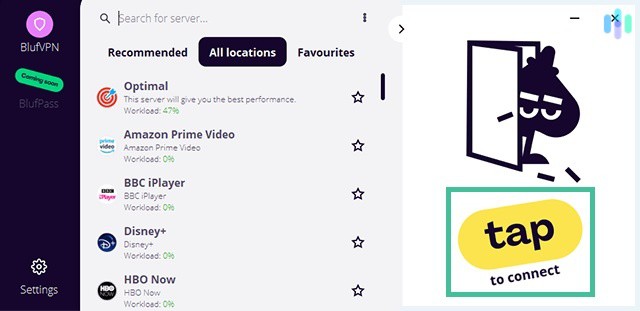 BlufVPN is easy to use - Product Header Image