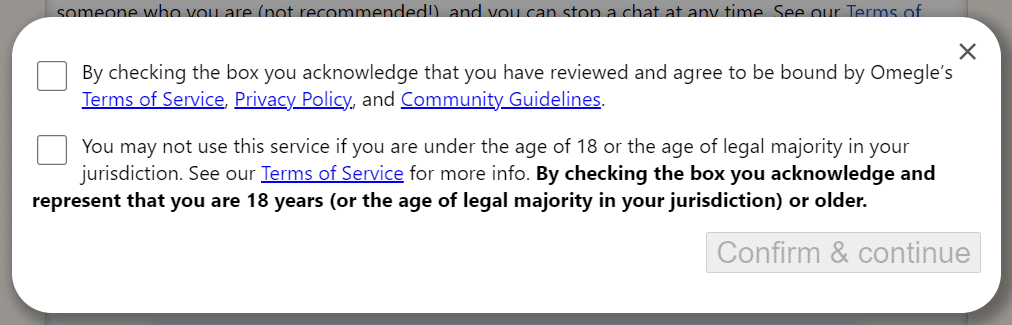 Omegle Terms and Conditions Omegle Terms and Conditions