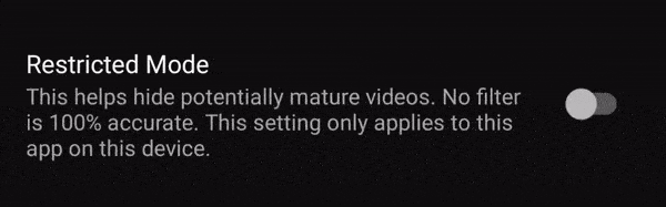 Restricted Mode helps hide mature videos from YouTube Restricted Mode helps hide mature videos from YouTube