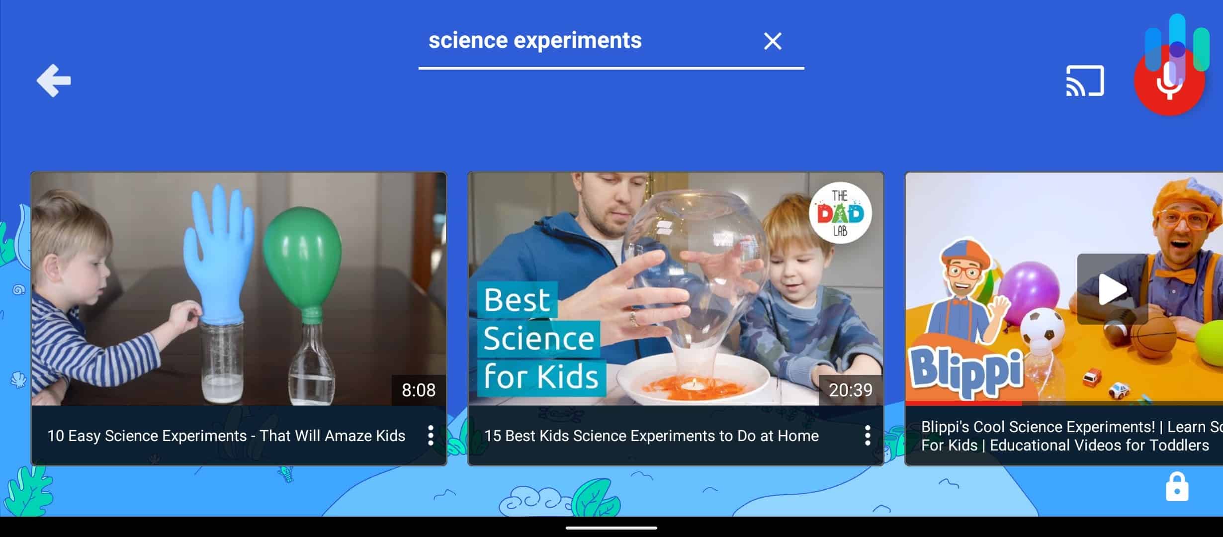 “Science experiments” search result from the Preschool profile "Science experiments" search result from the Preschool profile