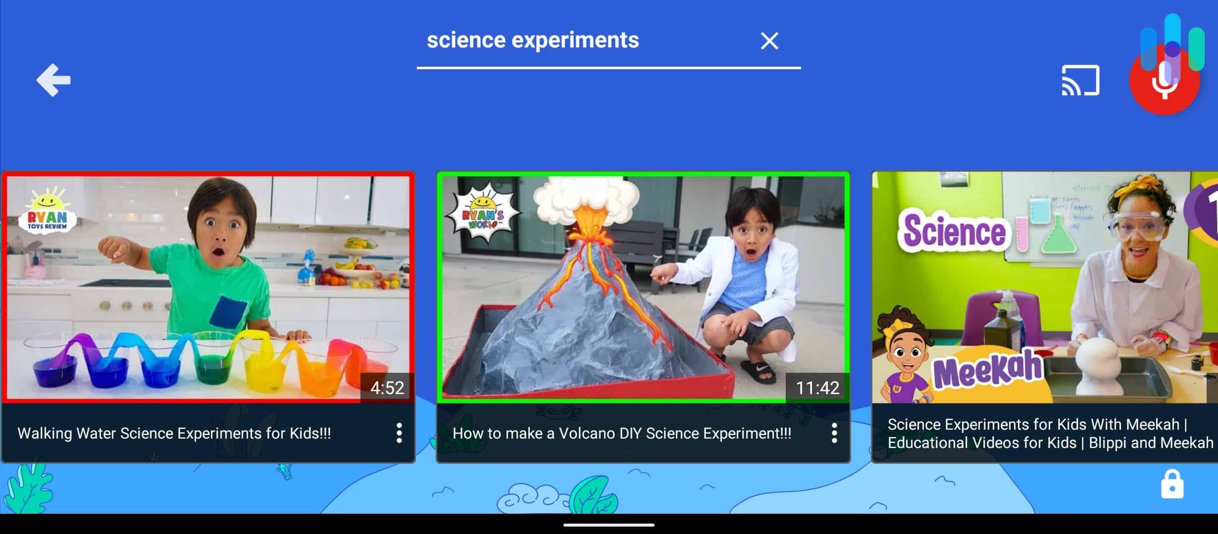 “Science experiments” search result from the Younger profile "Science experiments" search result from the Younger profile