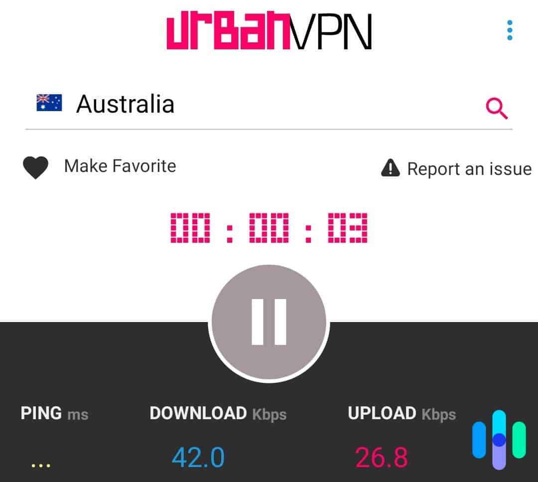 The UrbanVPN app interface The UrbanVPN app interface