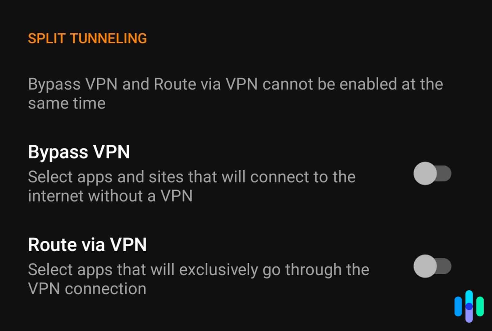 Split tunneling (Bypass VPN) and inverse split tunneling (Route via VPN) on UltraVPN