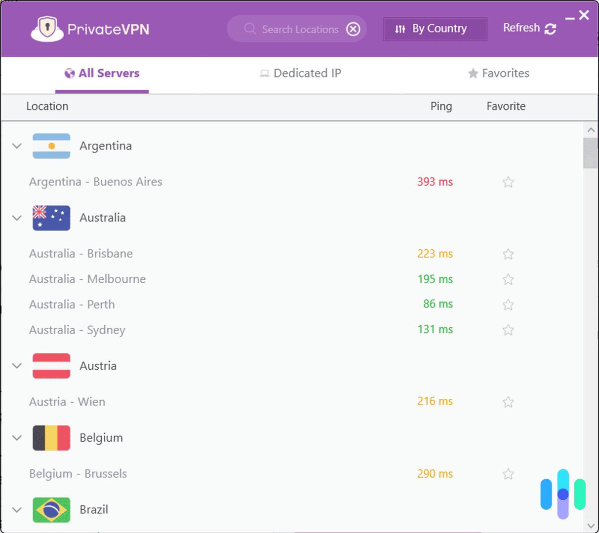 With servers in 62 locations, a Private VPN subscription gives you access to a wide selection of VPN servers.