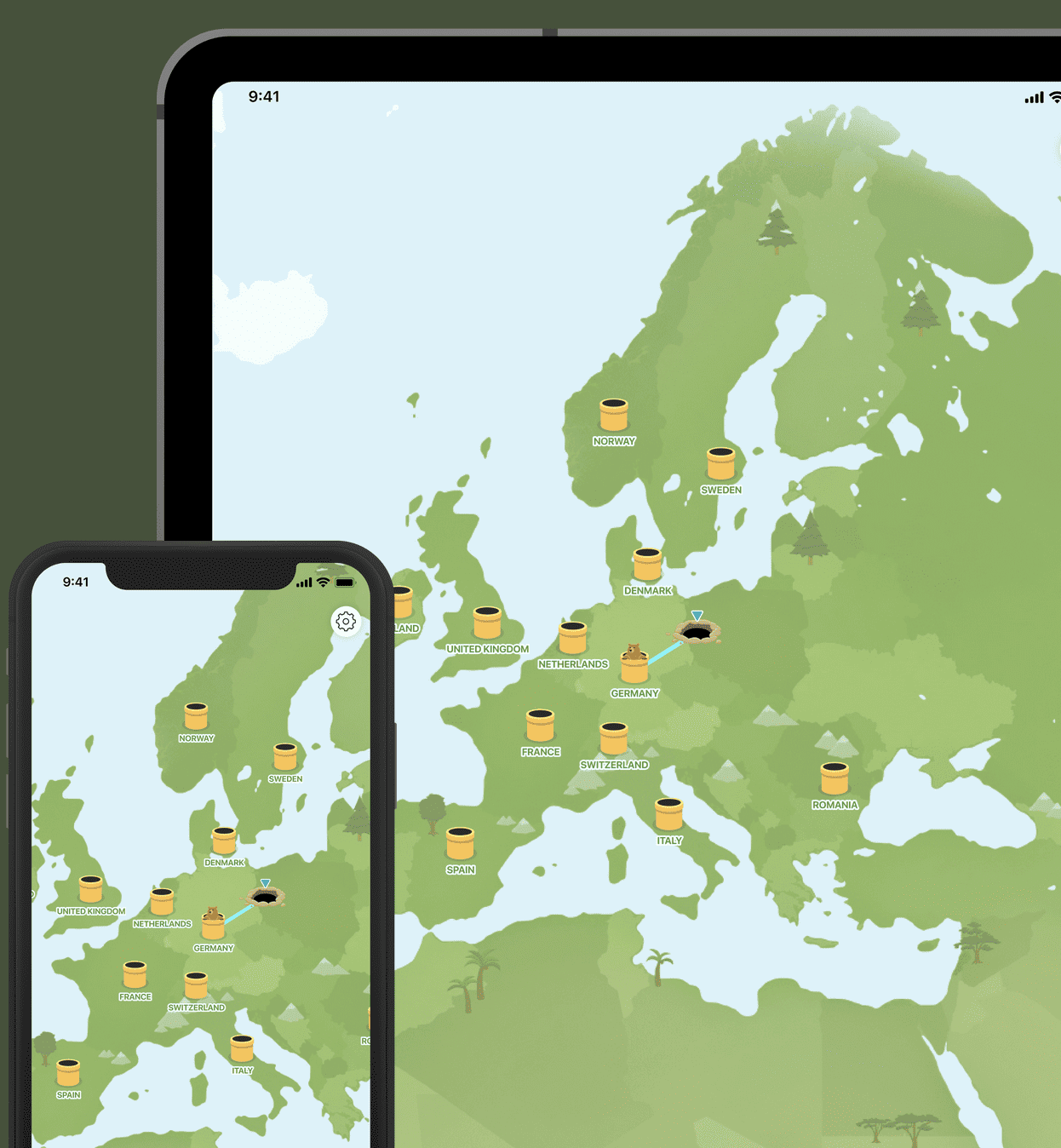 TunnelBear’s locations