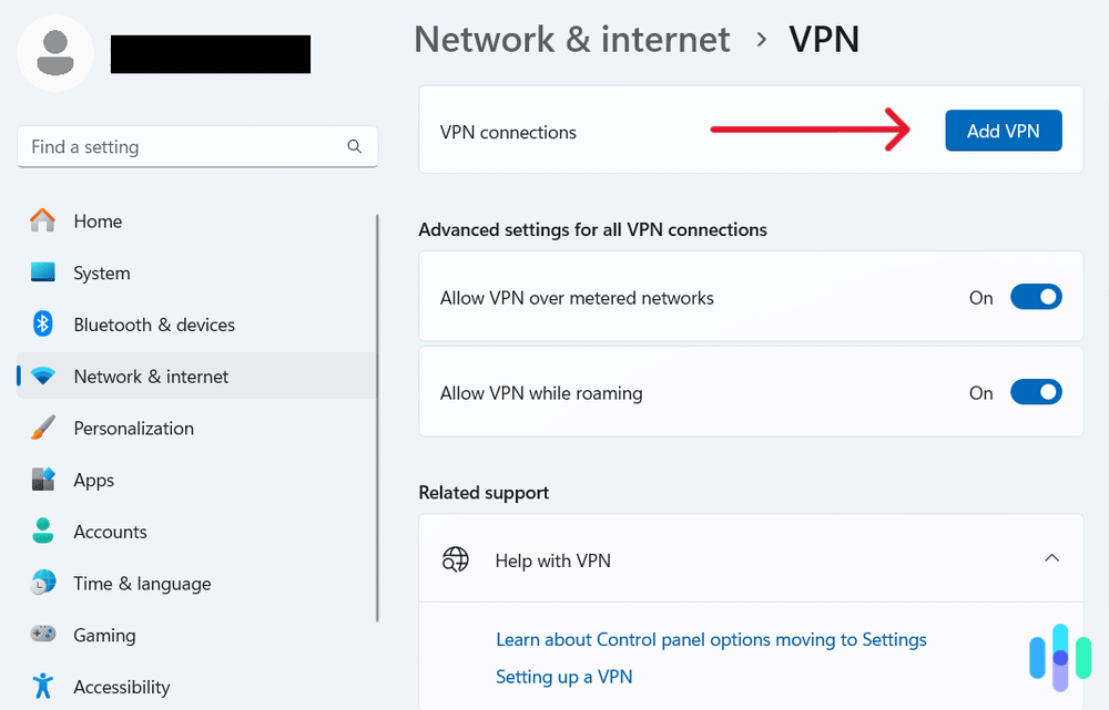 Adding a VPN on Windows Adding a VPN on Windows