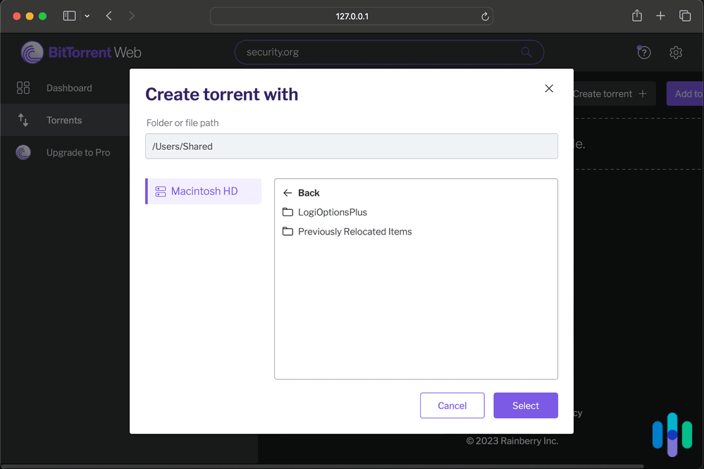 Creating a New Torrent Path with the BitTorrent Web App