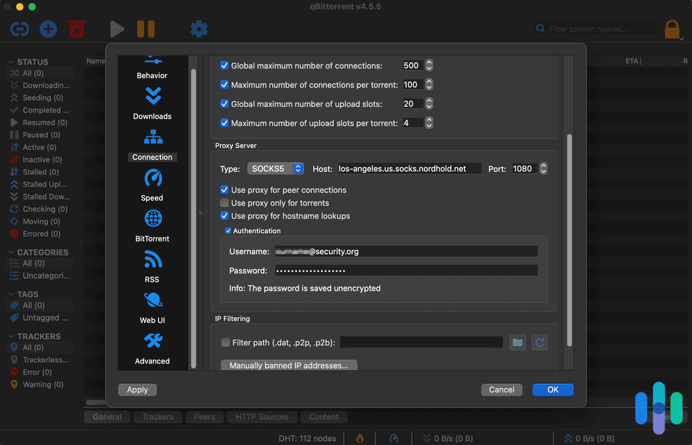 Setting up NordVPN to run on qBittorrent