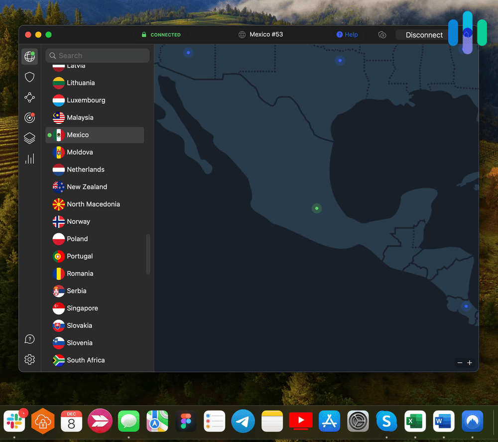 Testing NordVPN on a Mac