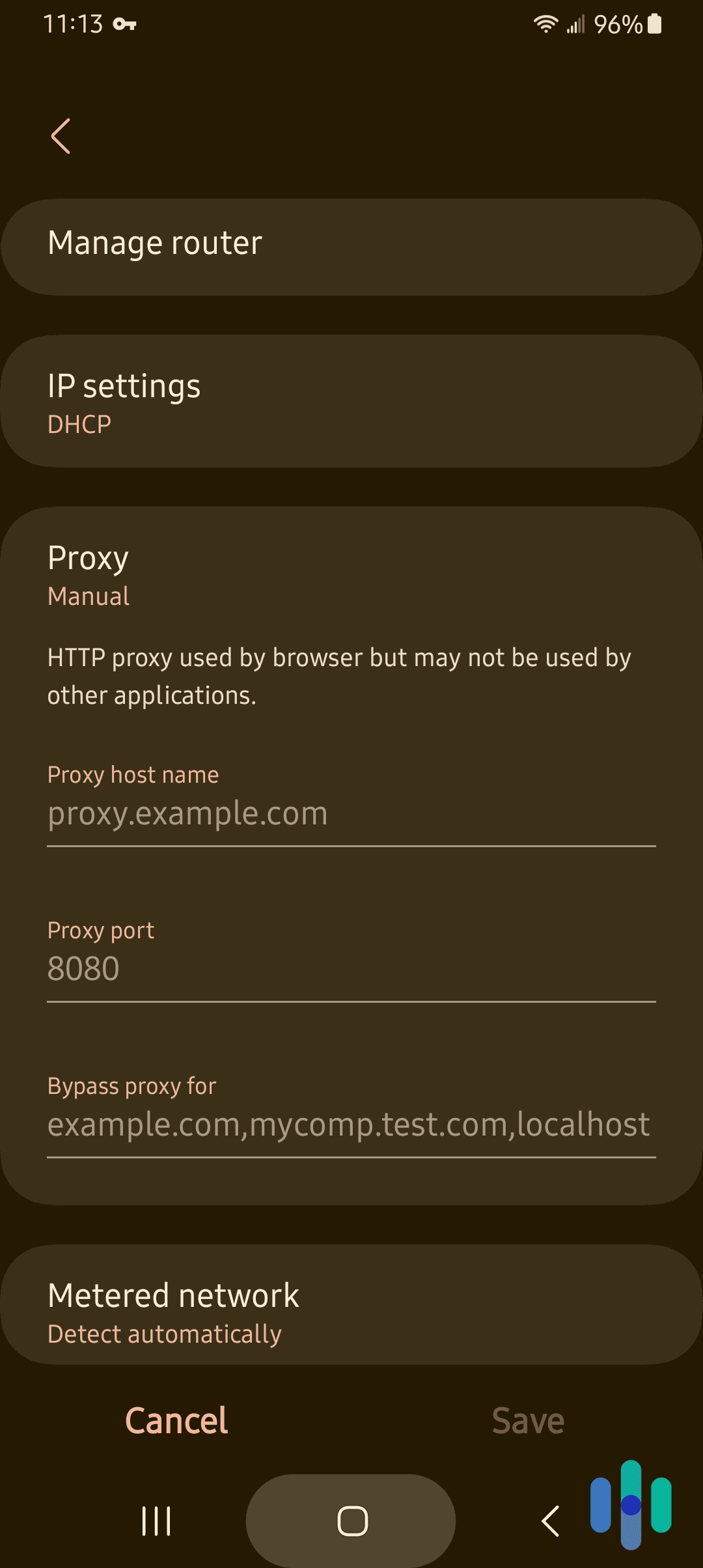 Proxy Settings on Android