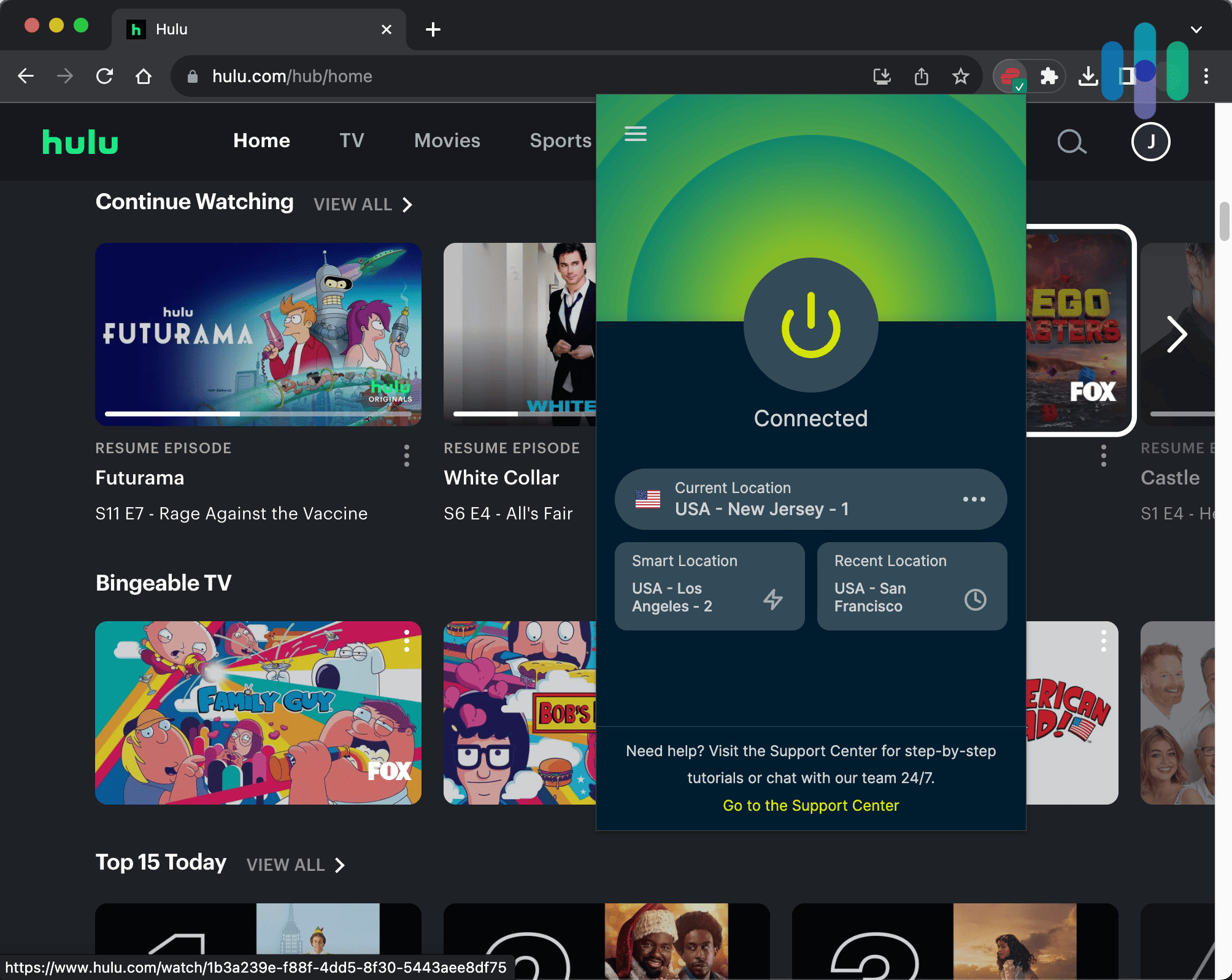 Streaming Hulu with ExpressVPN