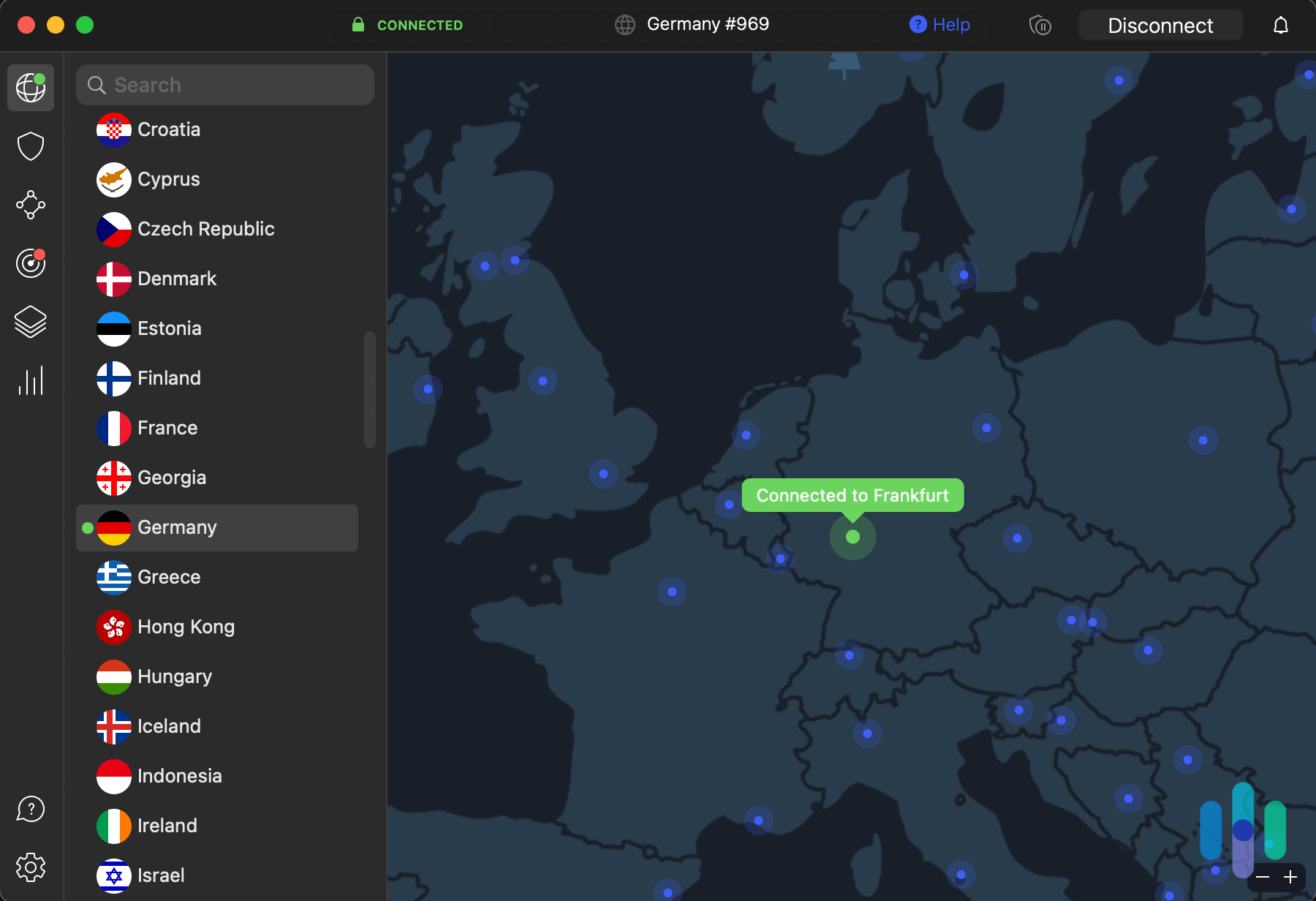 Testing which VPNs connect best to German servers