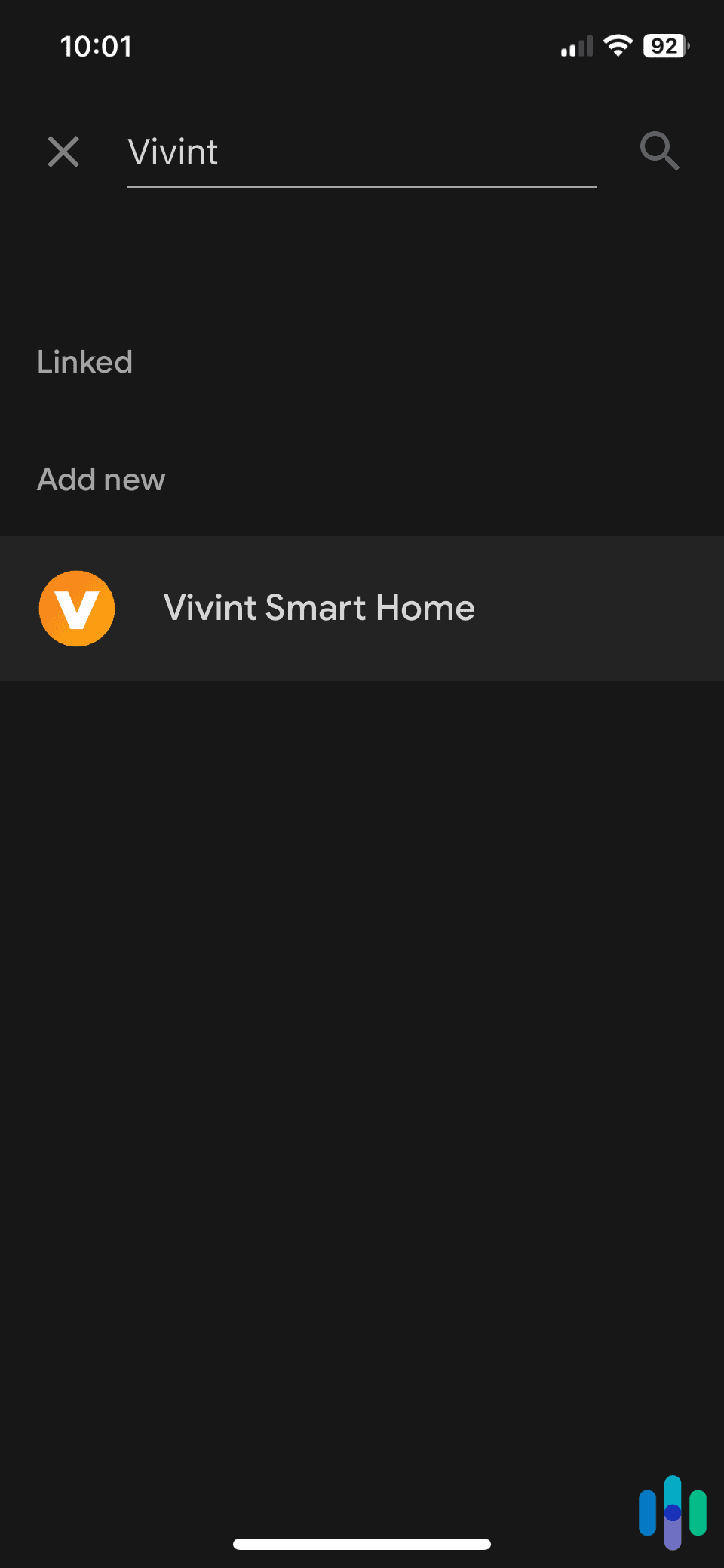 Adding Vivint to the Google Home app