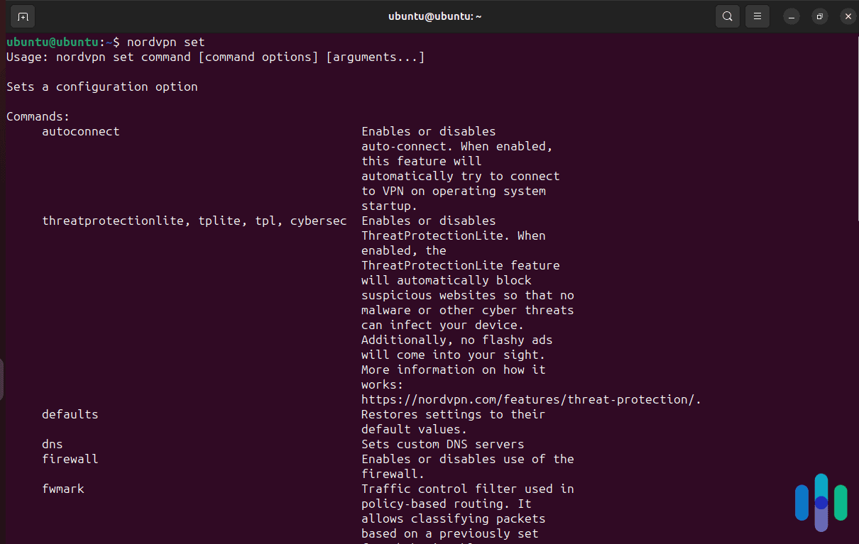 NordVPN Ubuntu settings