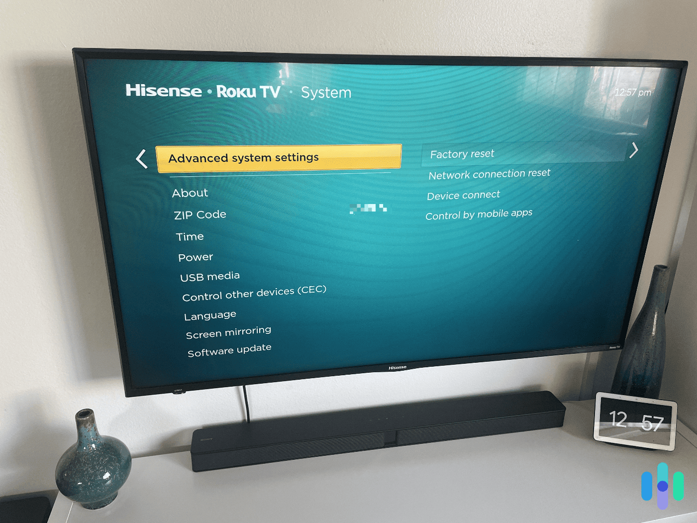 Roku TV's Advanced system settings