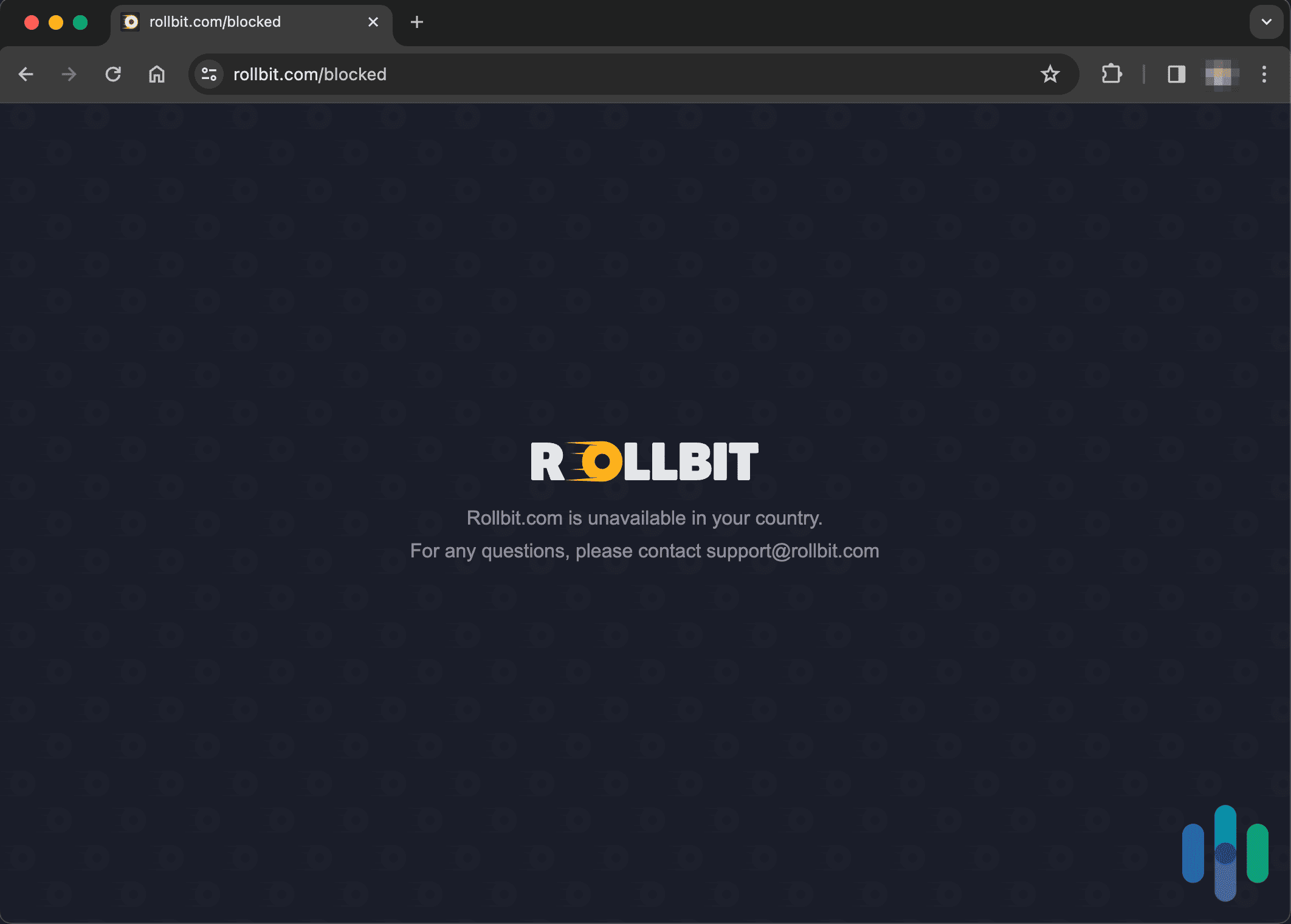Trading crypto with sites like Rollbit will block you in certain countries