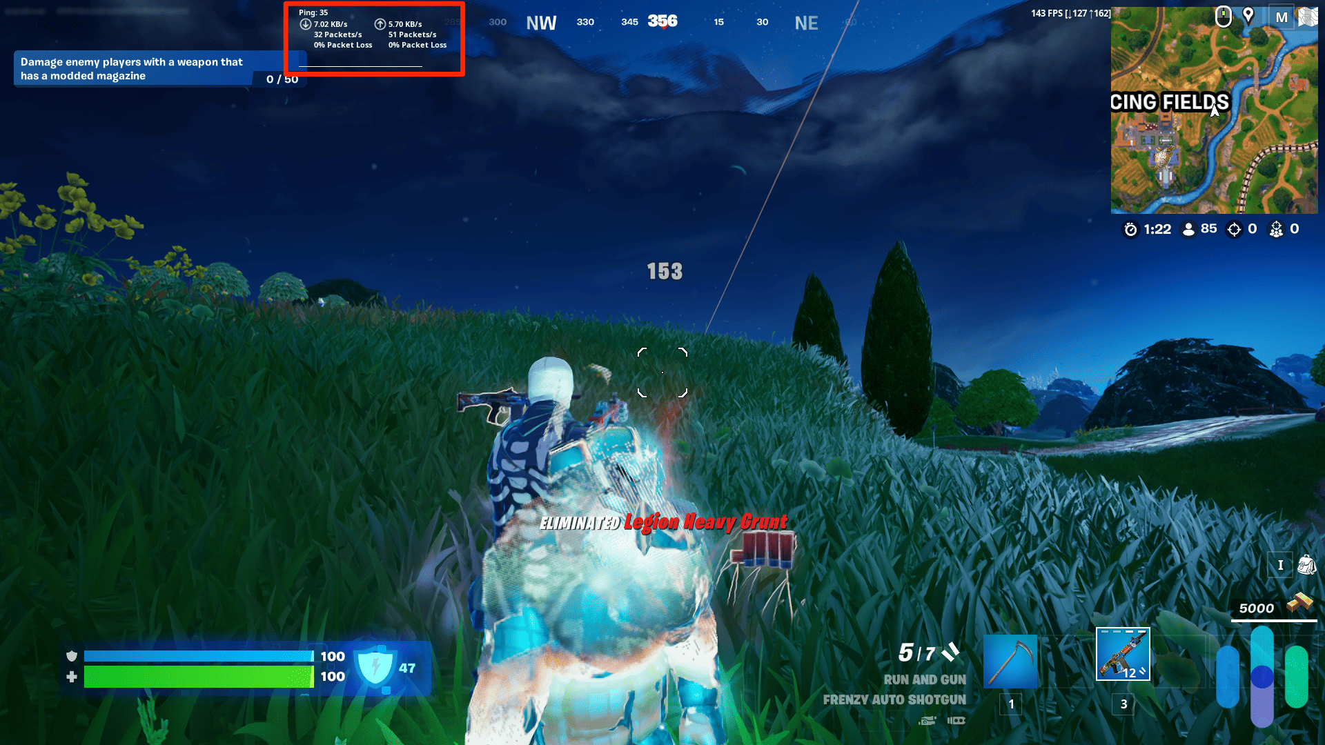 Using Surfshark VPN while playing Fortnite