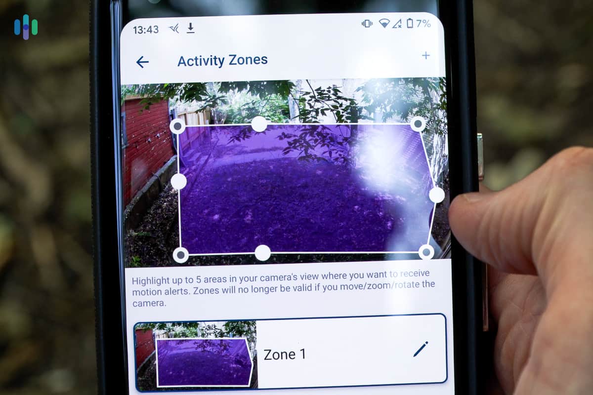 Activity Zones on the Arlo Secure app