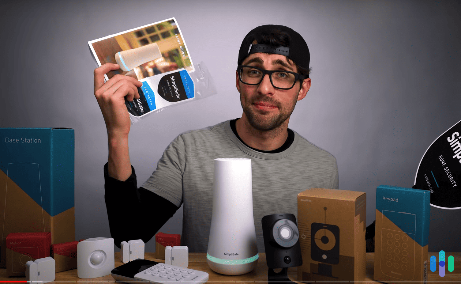 Corey and the SimpliSafe security system he tested.