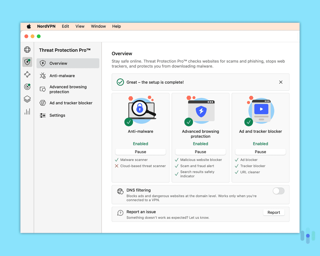 Nord’s Threat Protection Pro™ is up and running.