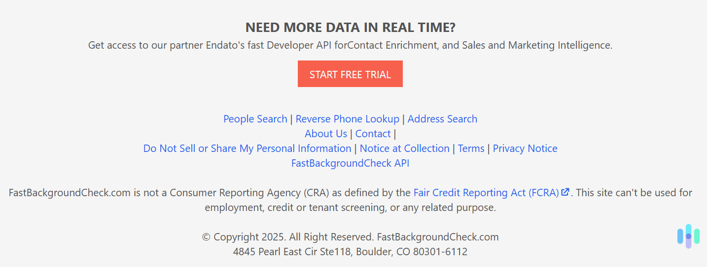 Access FastBackgroundCheck's opt-out form page.