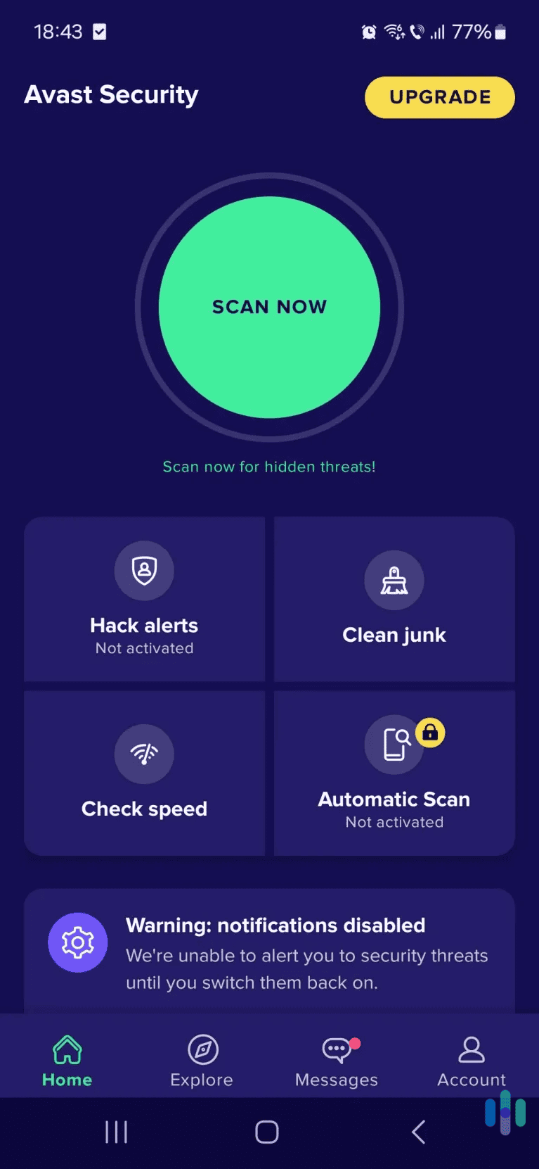 In our tests, Avast's free version maintained a really good malware detection rate.
