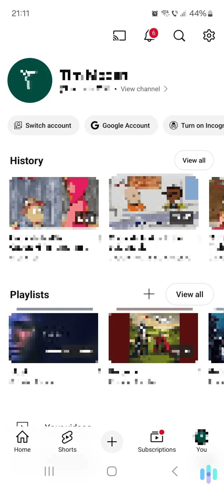 Tap the “View All” option to access your watch history.