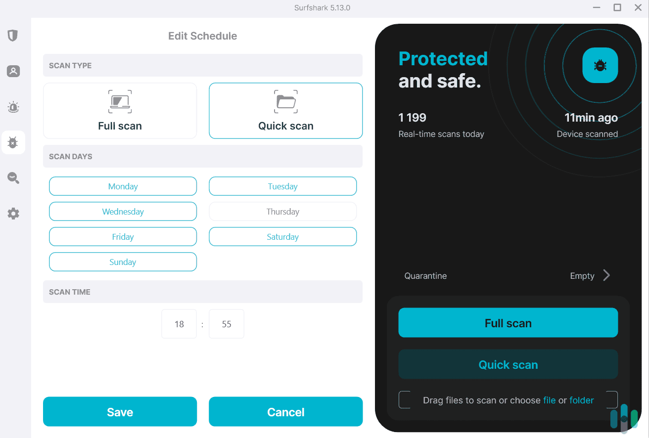 We found Surfshark's all-in-one app very intuitive.