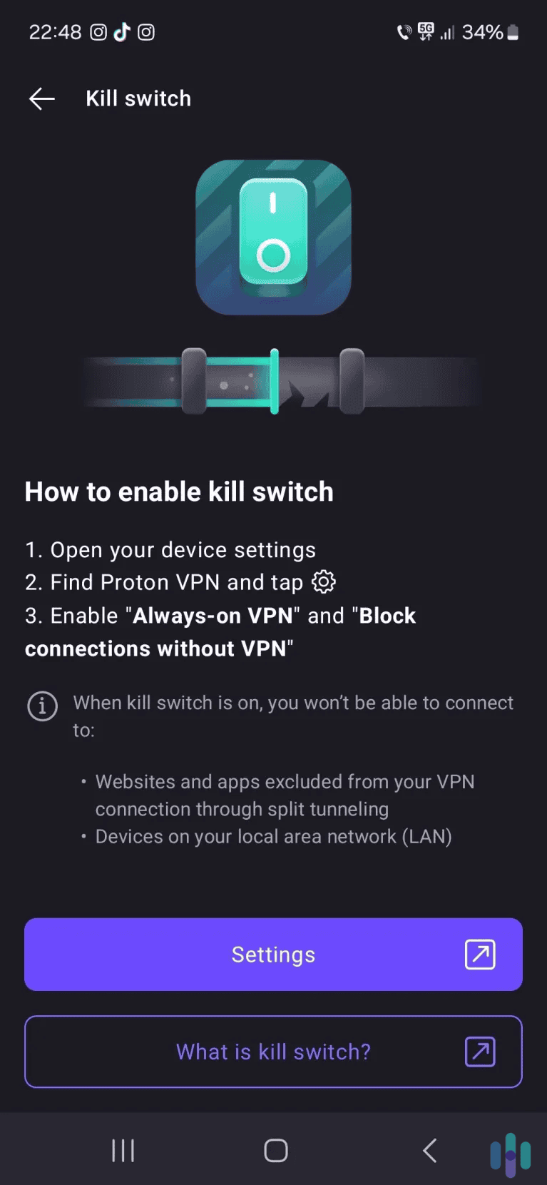 Free users get access to excellent privacy features, including a kill switch.