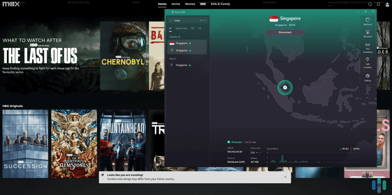 Proton VPN works with many streaming platforms.