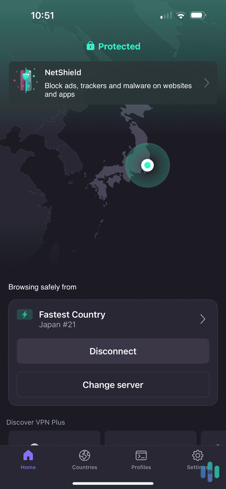 Proton VPN's free plan provides unlimited data and excellent privacy.