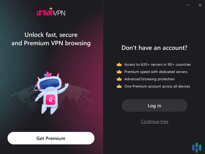 We were able to use Urban VPN without ever creating an account.