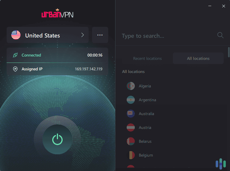 When connected through Urban VPN, our connection is routed through one of their other users.