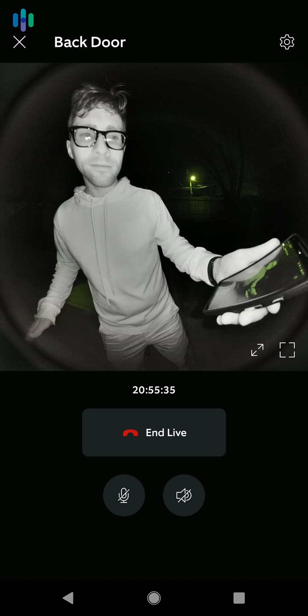 The infrared sensors on the Ring Battery Doorbell Plus provided us with surprisingly clear black and white videos.