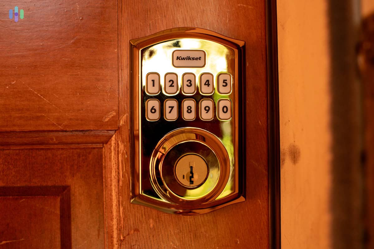 Our Kwikset smart lock adds another layer of protection to our front door.