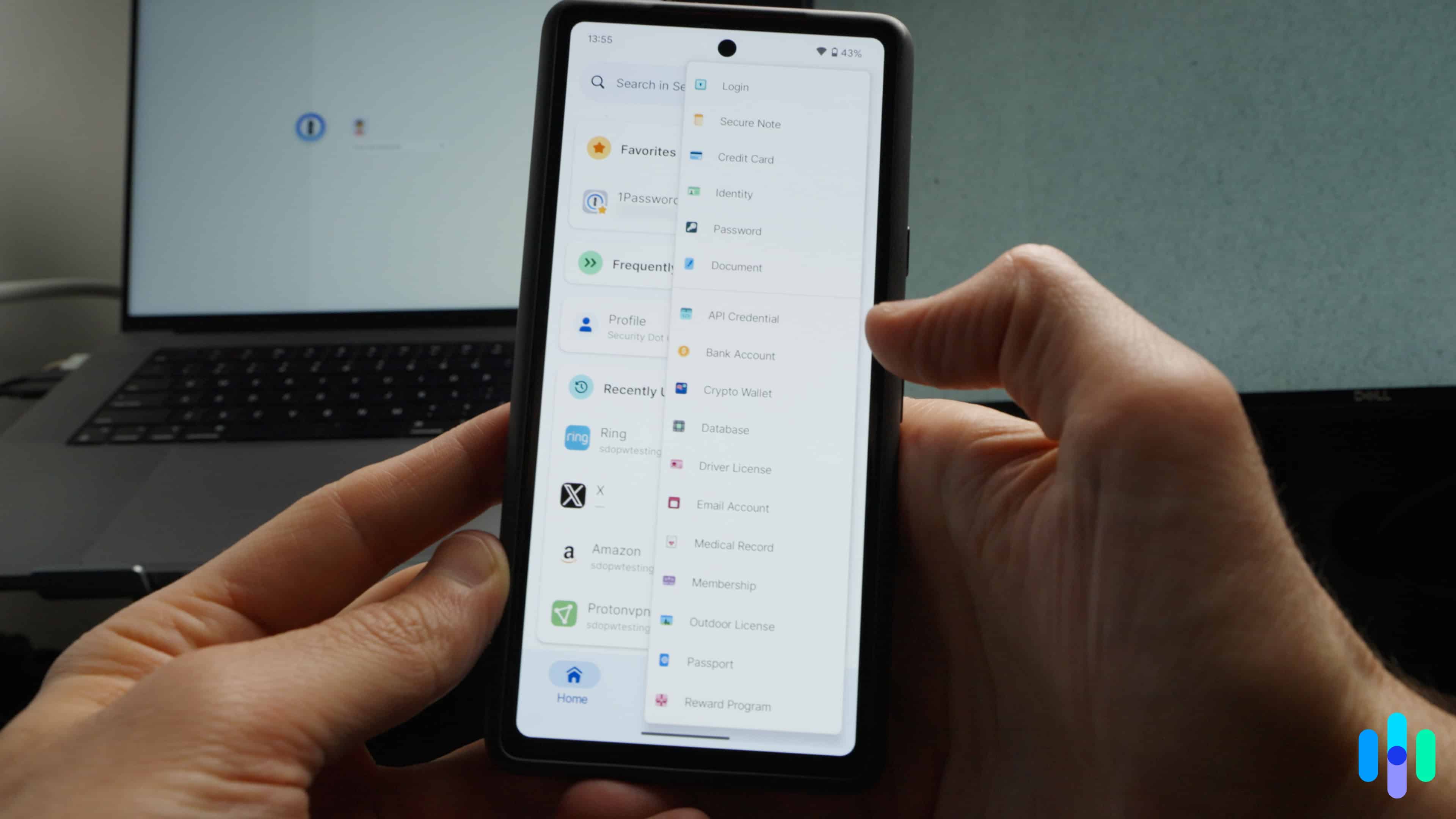 Testing out 1Password on my MacBook Pro