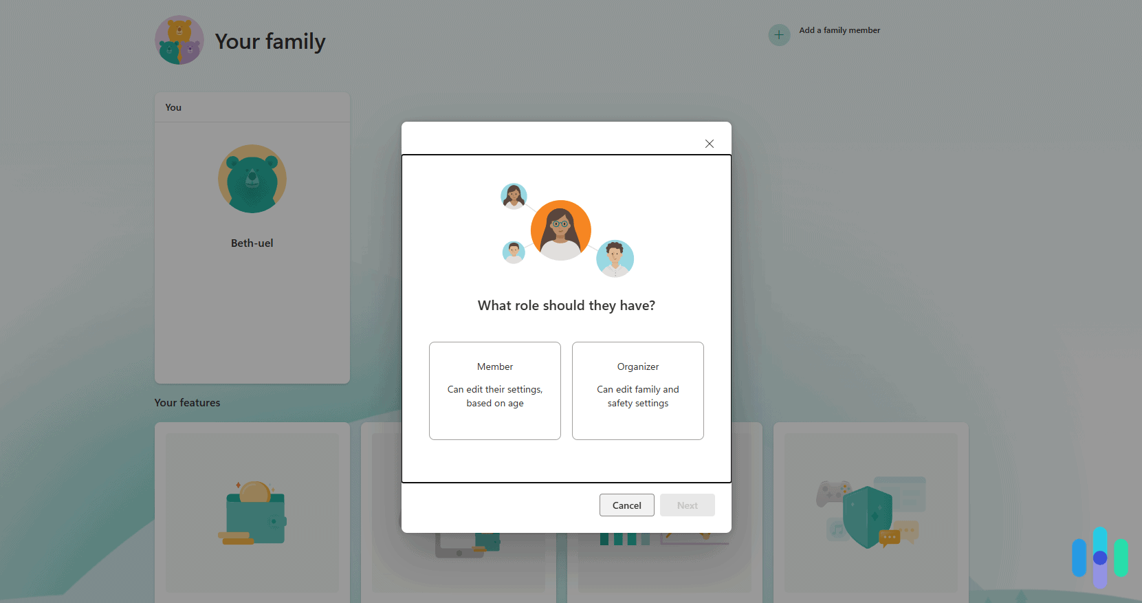Adding family members to a Microsoft family account Adding family members to a Microsoft family account