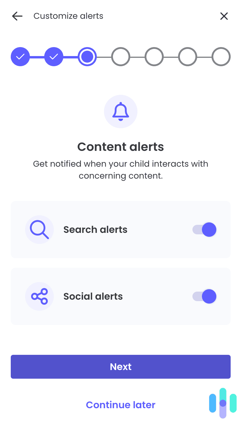 In Qustodio, you can customize social and search alerts to suit your child’s age and maturity level. In Qustodio, you can customize social and search alerts to suit your child’s age and maturity level.