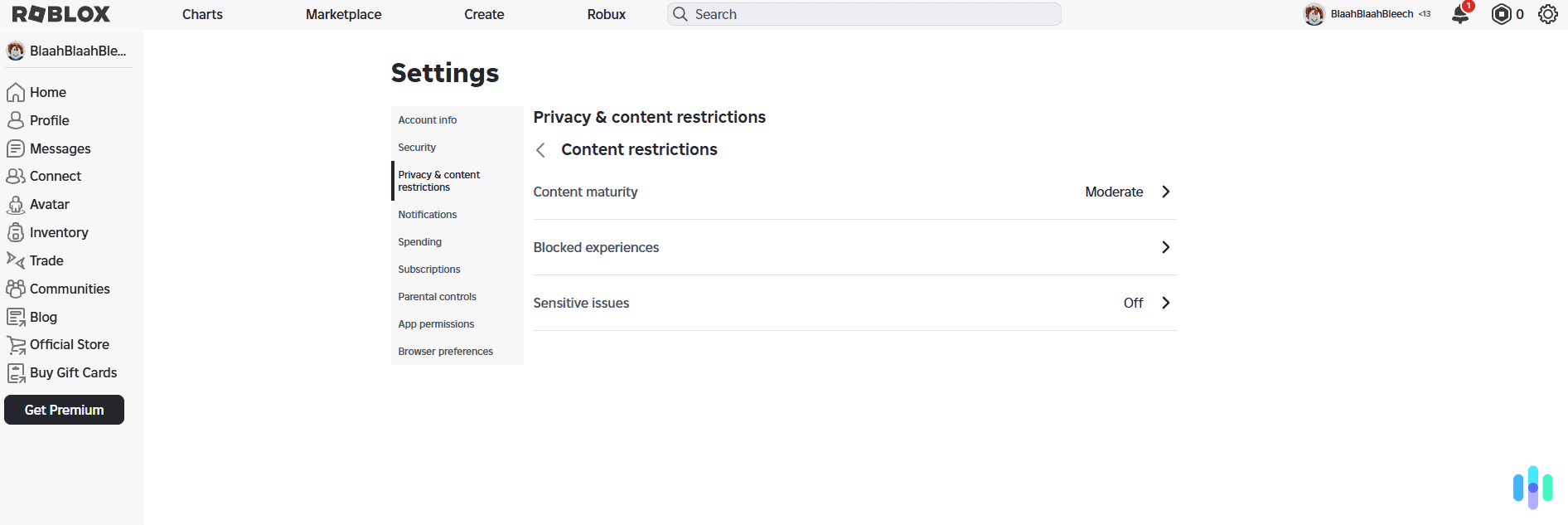 Adjusting Roblox privacy and security settings for a teenager (1) Adjusting Roblox privacy and security settings for a teenager